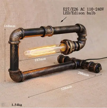 Арт-деко, креативная черная мастерская, 6 стилей, настольная лампа e27 110 v-220 v, винтажный Настольный светильник для чтения, для кабинета, спальни, прикроватного кабинета, офиса - Цвет абажура: TG0445