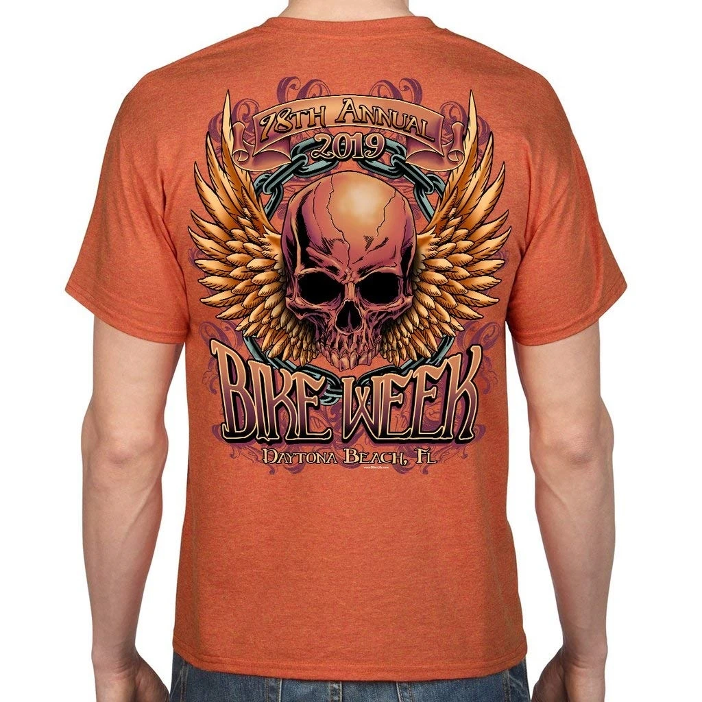 

Biker Life Clothing 2019 Bike Week Daytona Beach Rockin' Skull T-Shirt