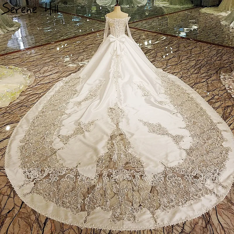 long sleeve diamond wedding dress