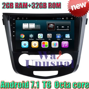 

WANUSUAL 10.1" Octa Core 32G 2G RAM Android 7.1 Car Multimedia Player GPS For Nissan Qashqai 2016 With BT WIFI 3G 1024*600 Maps