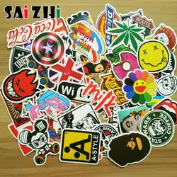 Saizhi 50 шт. Классическая мода стиль в стиле панк граффити наклейки для мотоцикла и игрушечные чемоданчики водостойкий Наклейка на скейтборд