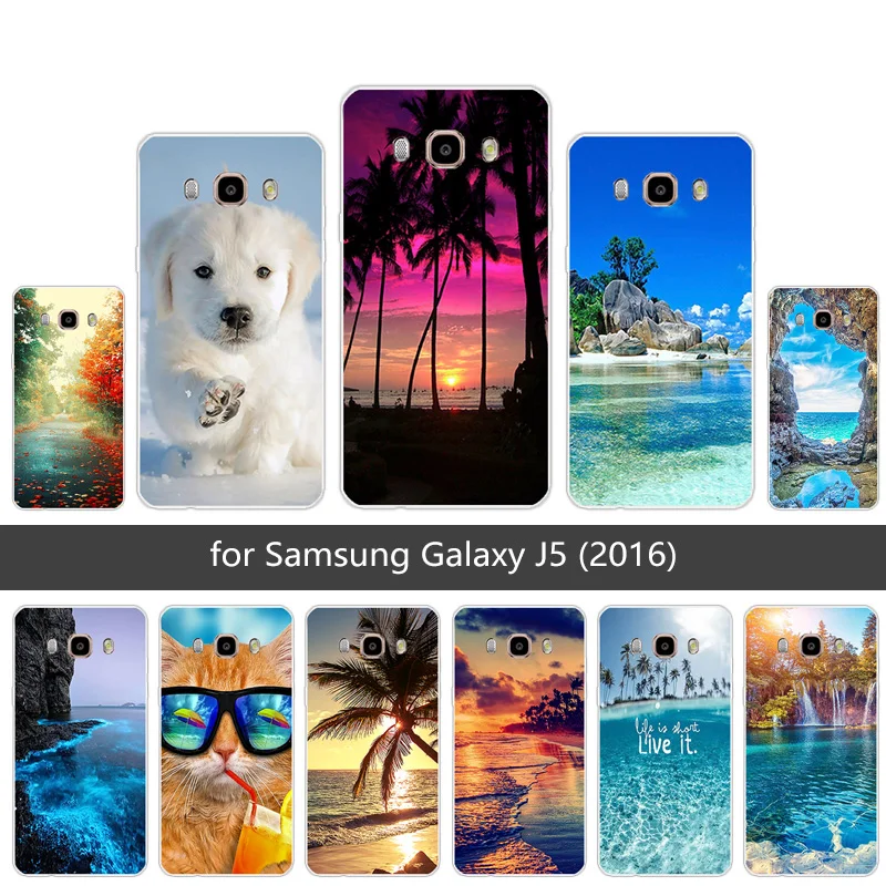 for Samsung J5 2016 Case Soft Silicone Cover Capa 5.2" For Galaxy J510 J5108 Scen Phone Cases Black Shell |