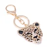 CHIELOYS Leopard Keychain Key Chains Metal Crystal Key Chain Keyring Charm Bag  Pendant Gift Wholesale Price KC026 ► Photo 2/6