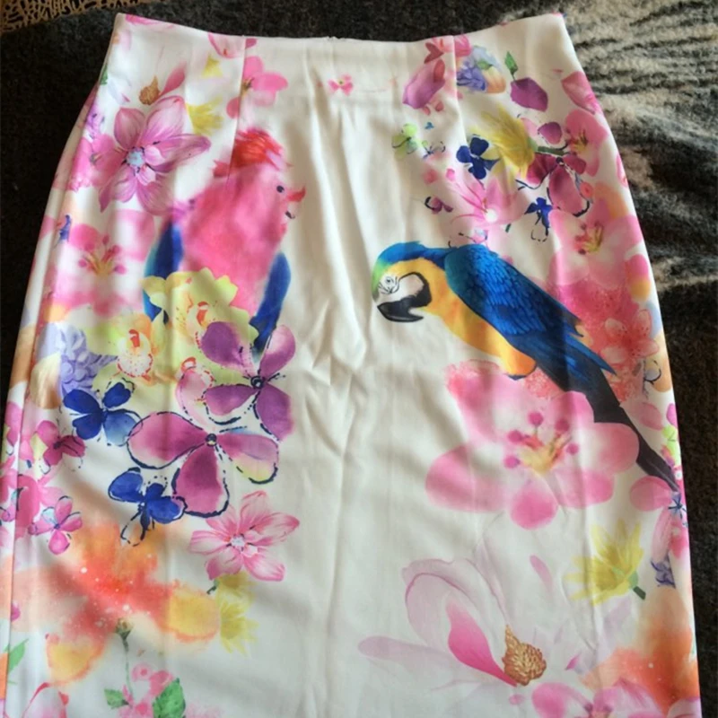 Юбка карандаш Женская с высокой талией винтажная летняя 2018|skirt female|pencil skirt womenprint