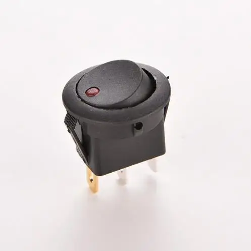 

1PC New Red ON-OFF Push Button Switches DC 12V 16A Car Round Rocker Boat LED Light Toggle SPST Switch