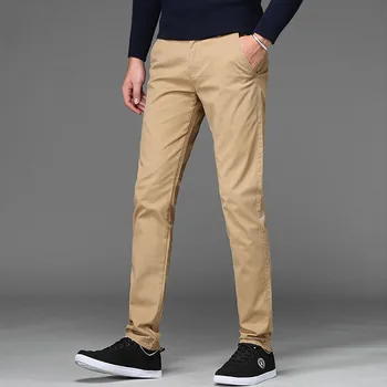 

Brand New Mens Casual Pant High Stretch Elastic Fabric Skinny Slim Cutting Trouser Pocket Badge Plus Size 46