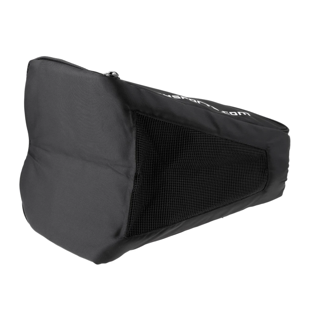 Ice Hockey Player Goalie Helmet Padded Bag Heavy Duty Zipper Carrier Equipment Storage Bag with Hand Strap Black