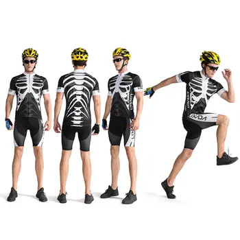 

Lixada Men's Cycling Jersey Set Biking Shirt with Gel Padded Shorts MTB Bike Cycling Clothing Breathable Quick-Dry Short Sleeve