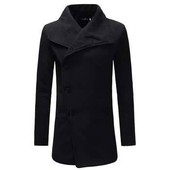 

MarKyi 2019 new single breasted korean men trench coat regular mens gothic trench coat abrigos hombre