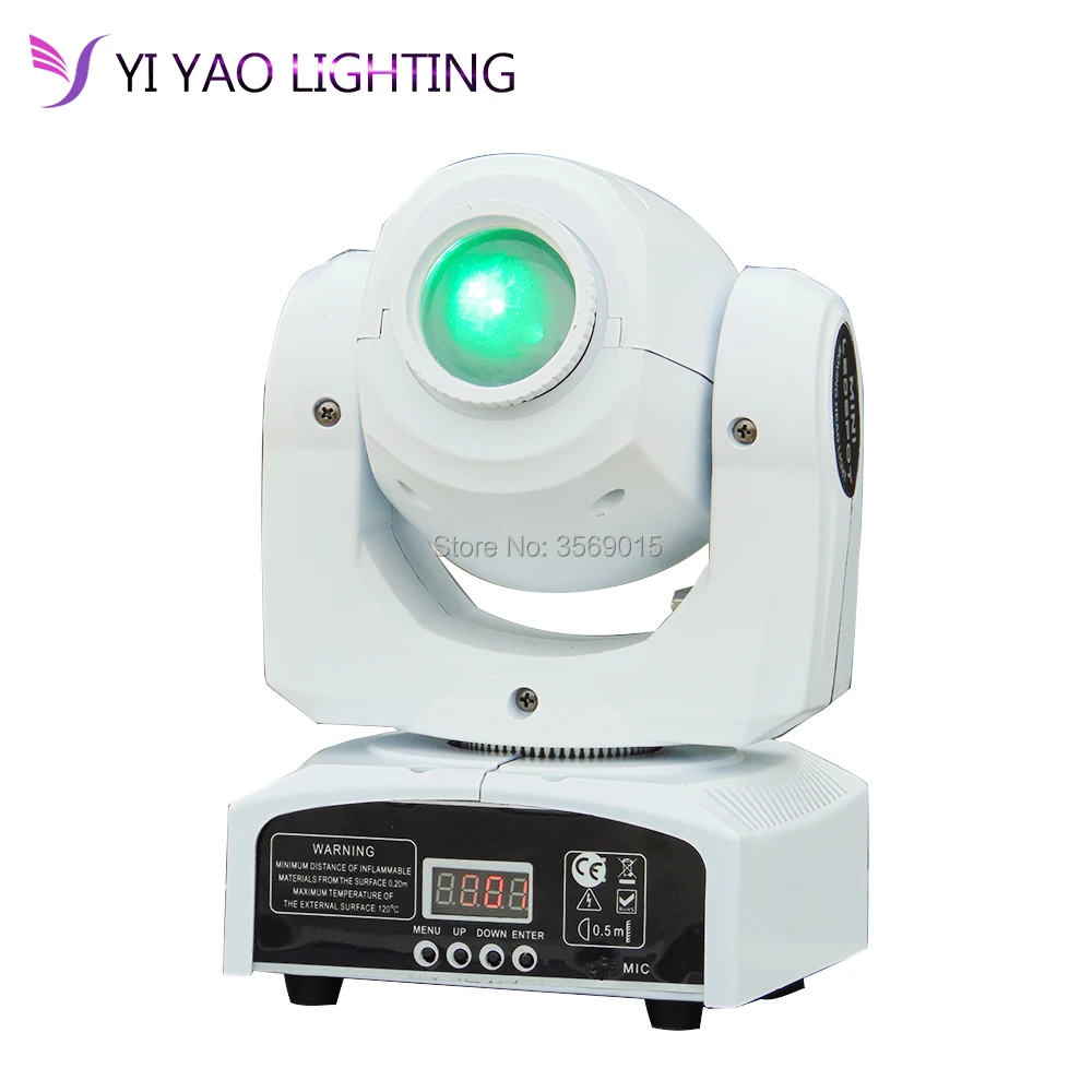 

30W DMX512 Control Mini Gobo Spot Moving Head Light, 7 Patterns and 7 Colors for DJ Disco KTV Party Stage