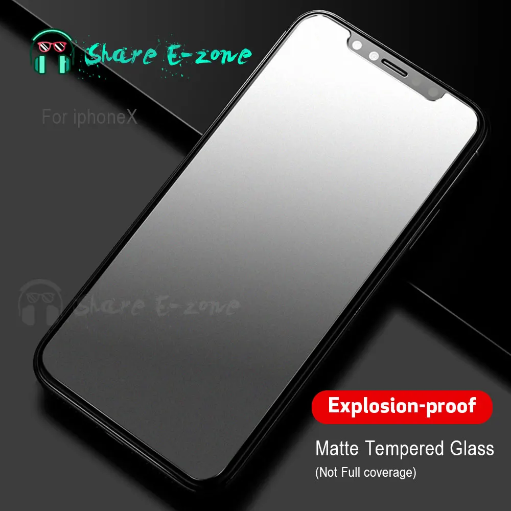 Shareezone 9H Matte Scratch Proof Tempered Glass For iPhone X 10 7 8 6