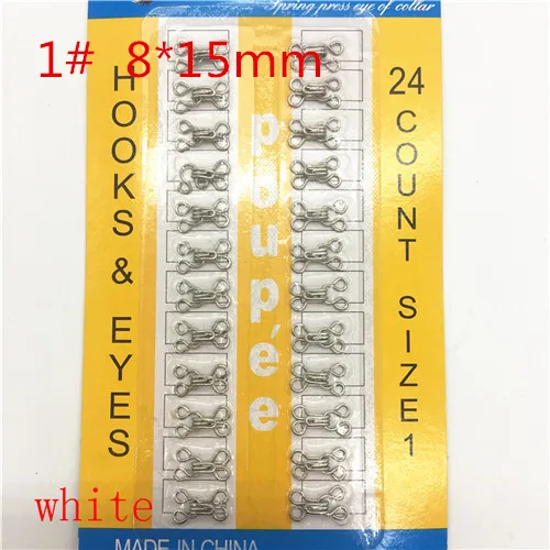 48 шт./2 упаковки металлическая пряжка Кнопка крючок и застежка для бюстгальтера корсет платье воротник и сумка обертывания одеяло пальто аксессуары для одежды - Цвет: NO-1