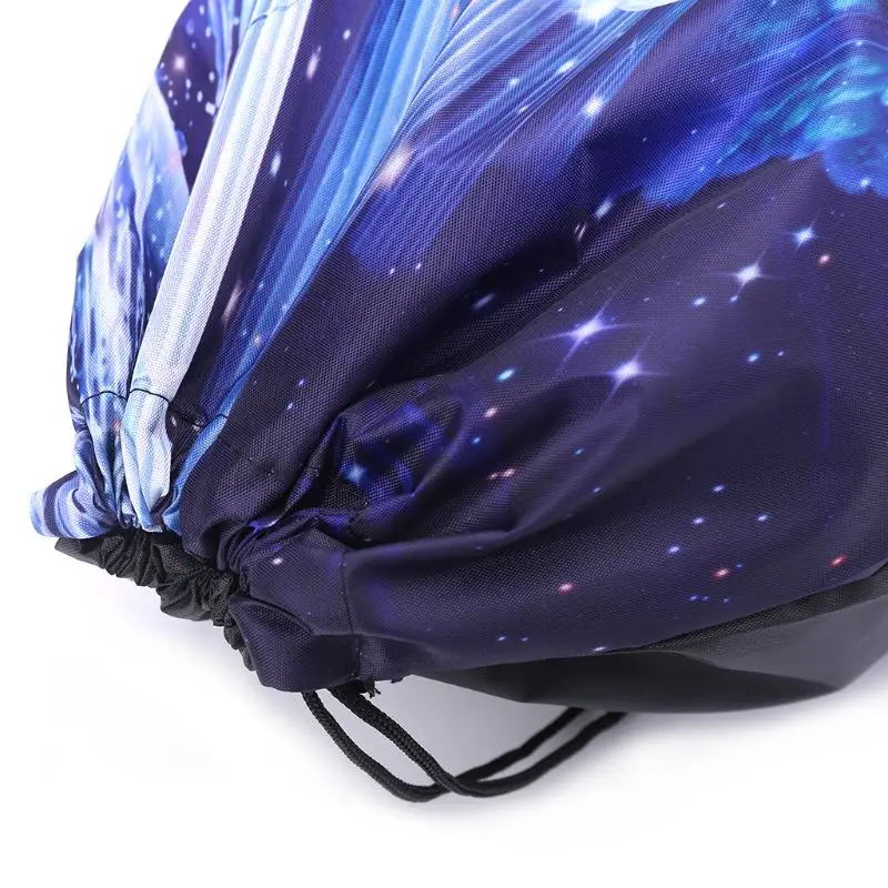 

NoEnName_Null High Quality Starry Sky Drawstring Closures Polyester Backpack Sport Rucksack School Travel Hiking Bags 32 x 42cm