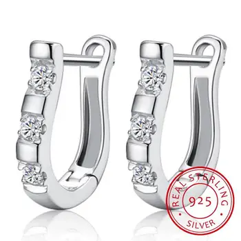 

Pendientes 925 Sterling Silver Horseshoe Earrings Harp Zirconia Studs Horse Shoe Earrings For Women Oorbellen Boucle D'oreille