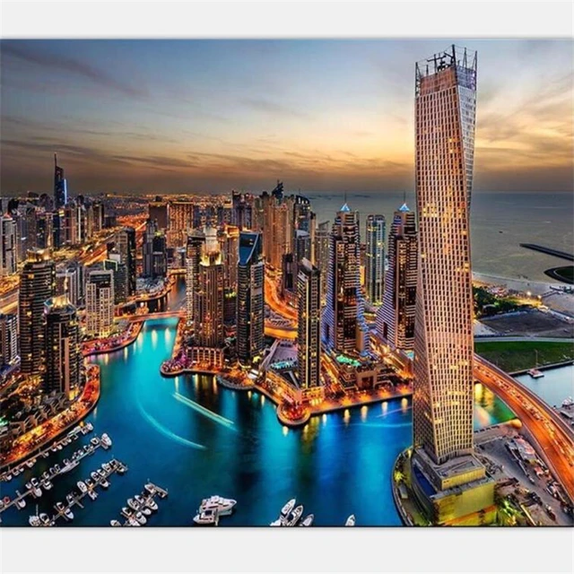 beibehang custom wallpapers living room Dubai night light lighting