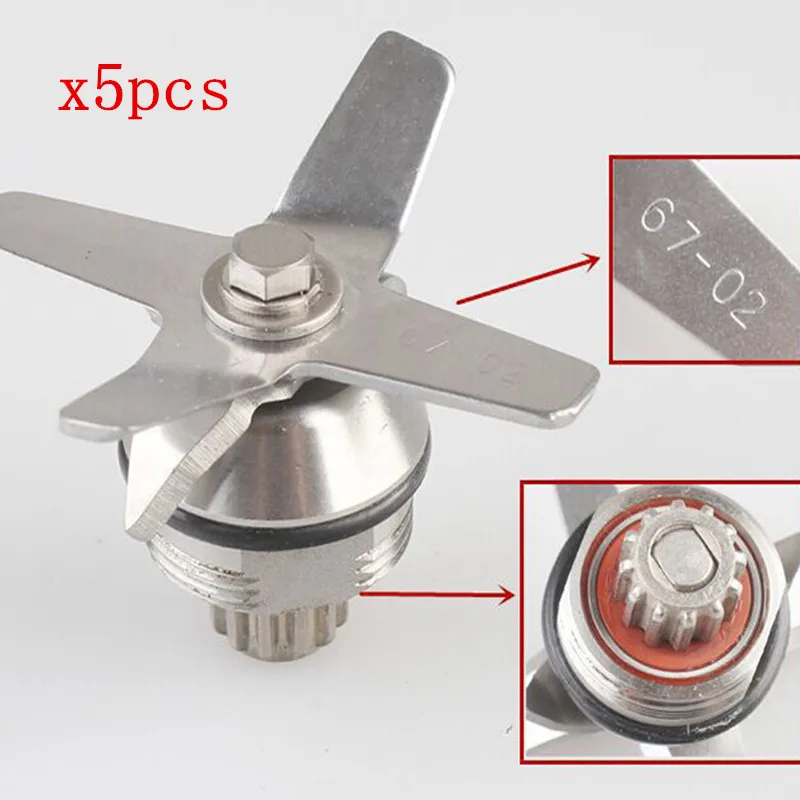 

5 pcs/lot blenders blade for TWK TM-767 TM-800 JTC-767ect all jtc and VITAMIX blender 2 in 1 Stainless blades mixer spare parts