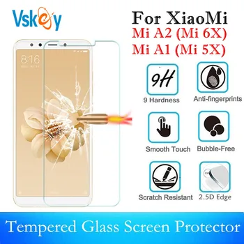 

VSKEY 10PCS 2.5D Tempered Glass For Xiaomi Mi A2 6X Mi 5X A1 Screen Protector Anti-Scratch Protective Film