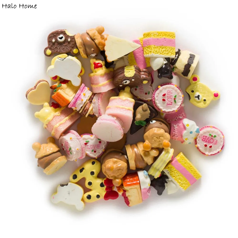 

20pcs Mixed Cake Series Resin Flatback Cabochon Apparel Jewelry DIY Phone Case Scrapbooking Craft Decor Embellishment 10-20mm