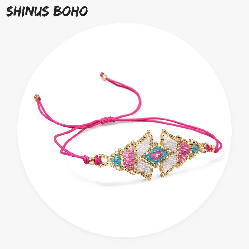 

SHINUSBOHO Turkish Eye Charm Bracelets for Women Men Hamsa 5 Color String Beaed Bracelets & Bangles Friendship Jewelry 2018 New