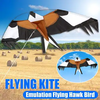 

Emulation Outdoor Children Flying Bird Kites Windsock Toys Garden Toys 2m Flat Eagle Kite Big Fly Bird Kite For Kids