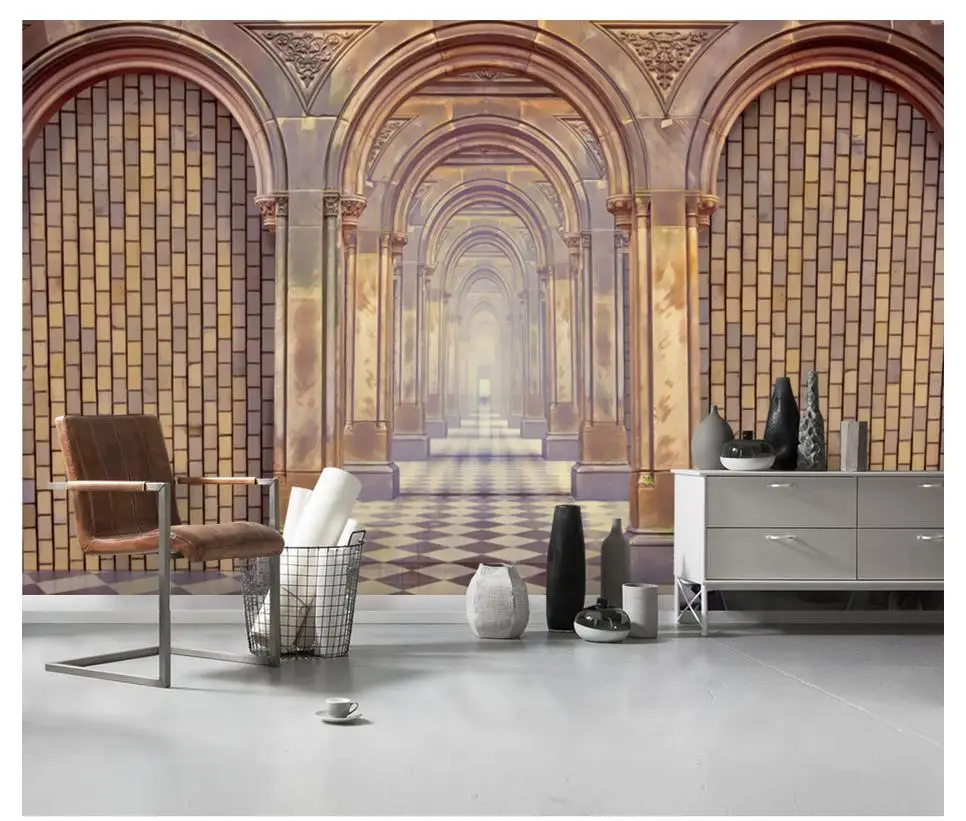3D Custom European Style Mural Photo Wallpaper Retro Vintage Brick Wall