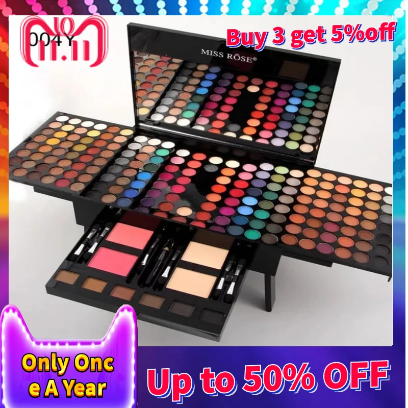 

MISS ROSE Cosmetics 180 Colors Matte Glitter Eyeshadow Palette Powder Eye Makeup Professional Maquiagem Eye Shadow Make Up Kit