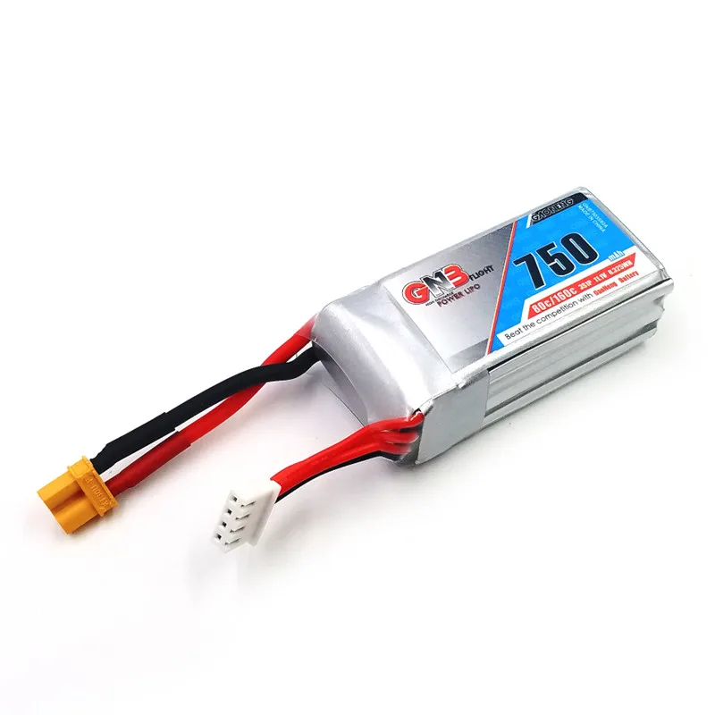 2 шт. Gaoneng 750 мАч 11 1 В 80C/160C 3S Lipo батарея с JST XT30 разъемом для FPV гоночного дрона UAV RC
