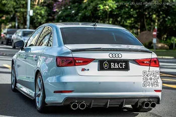 

New Design! 2014 M Style Carbon Fiber Rear Diffuser For Audi S3