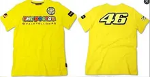 Желтый мотоцикл Повседневная футболка Valentino Rossi VR46 Доктор Moto GP Monza хлопок Футболка