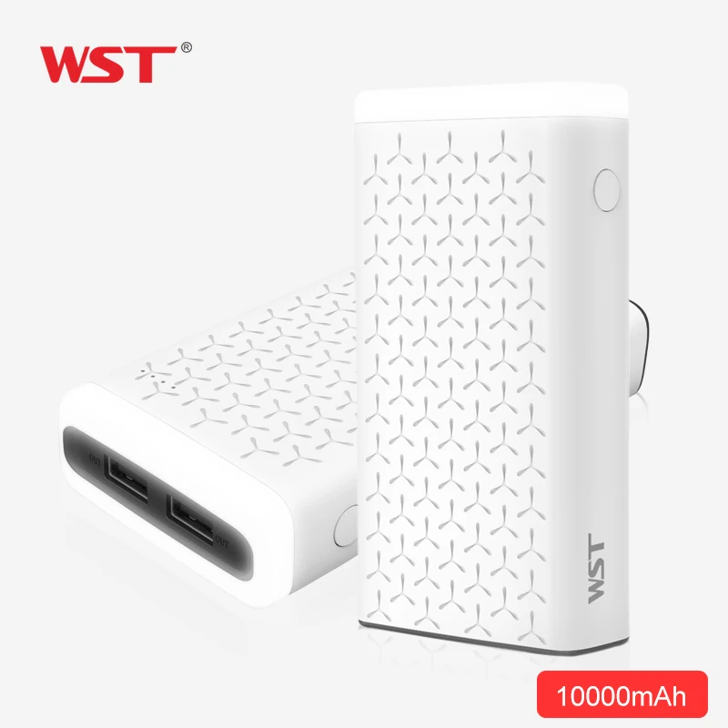 WST брендовый внешний аккумулятор 10000 мАч с двумя выходами USB портативное зарядное