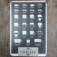 Коробка с надписью Coffee вывески металлическая тарелка стены паба дома искусство вечерние Декор винтажный Железный плакат куадро DU-5439