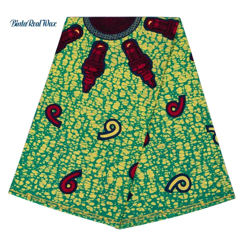 

2019 New African Ankara Wax Print 100% Cotton Fabric binta real Wax Holland African Wax Fabric for party dress 40fs1284