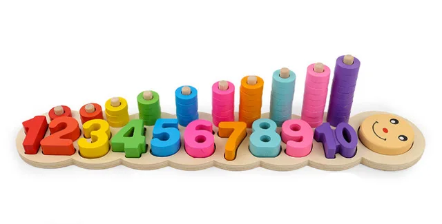 Детское деревянное обучение по методу Монтессори для подсчета цифр соответствие цифровой формы матч раннее образование обучающая Математика игрушки - Цвет: Digital