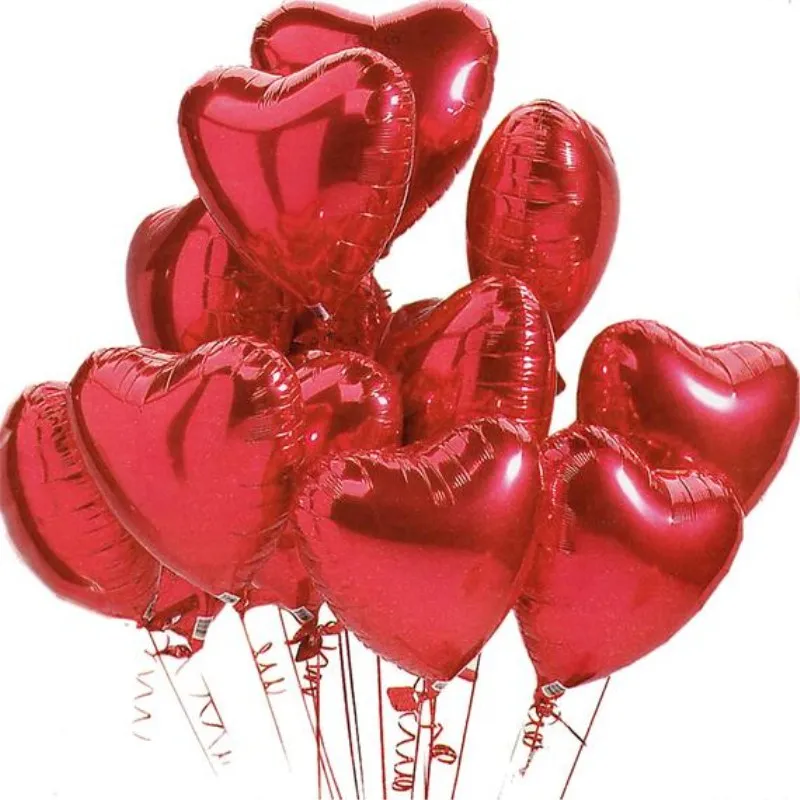 

18inch 8pcs Red Heart love Balloons Inflatable Foil Balloon Wedding Valentine Day Decor Helium Balloon i love you Globos