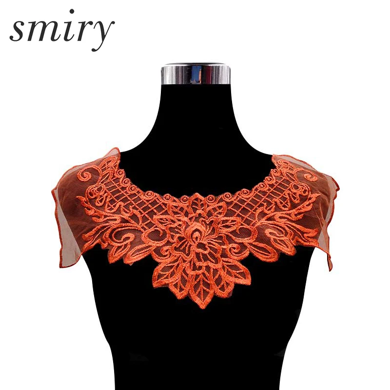 Smiry 1pc Mesh Lace Collar Flower Embroidery Neckline Collars Crafts for DIY Handmade Sewing Clothes Venise Applique | Дом и сад