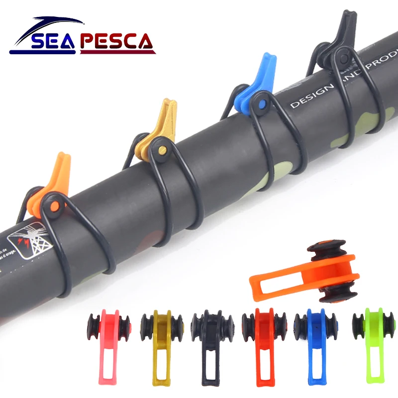 

SEAPESCA 10Pcs/Bag Fishing Hook Keeper Holder For Fishing Rod Pole Fishing Lure Bait Safety Holder Fishing Tackle JK8151
