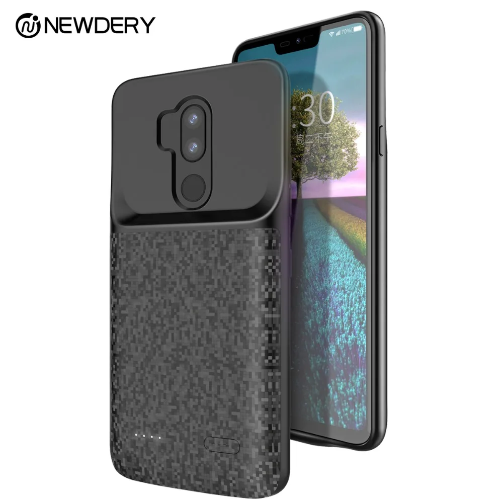 NEWDERY 4700mAh battery charger case for LG G7 ThinQ / G7 plus G7+ soft TPU ultra slim External Pack Backup power bank case