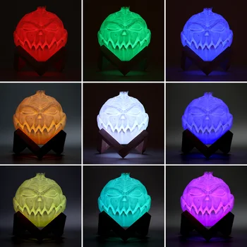 

Remote Control Rechargeble USB LED Magical 3D Printed Night Light Devil Shape Light RGB Table Desk Lamp With Home Decor