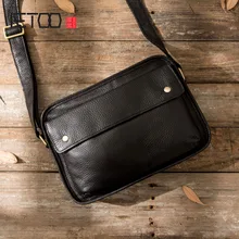 AETOO Original handmade bag leather men's top layer leather shoulder bag men's Messenger bag casual tide bag