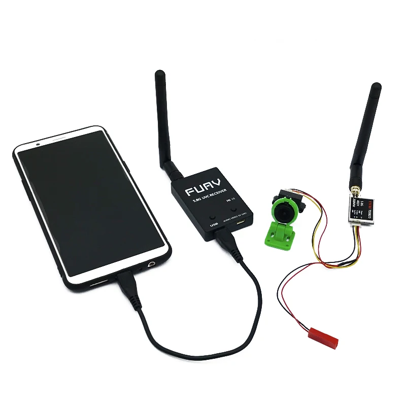 5 8G FPV UVC приемник OTG для Android мобильный телефон Tablet + 200/600 мВт видео Lancher передатчик
