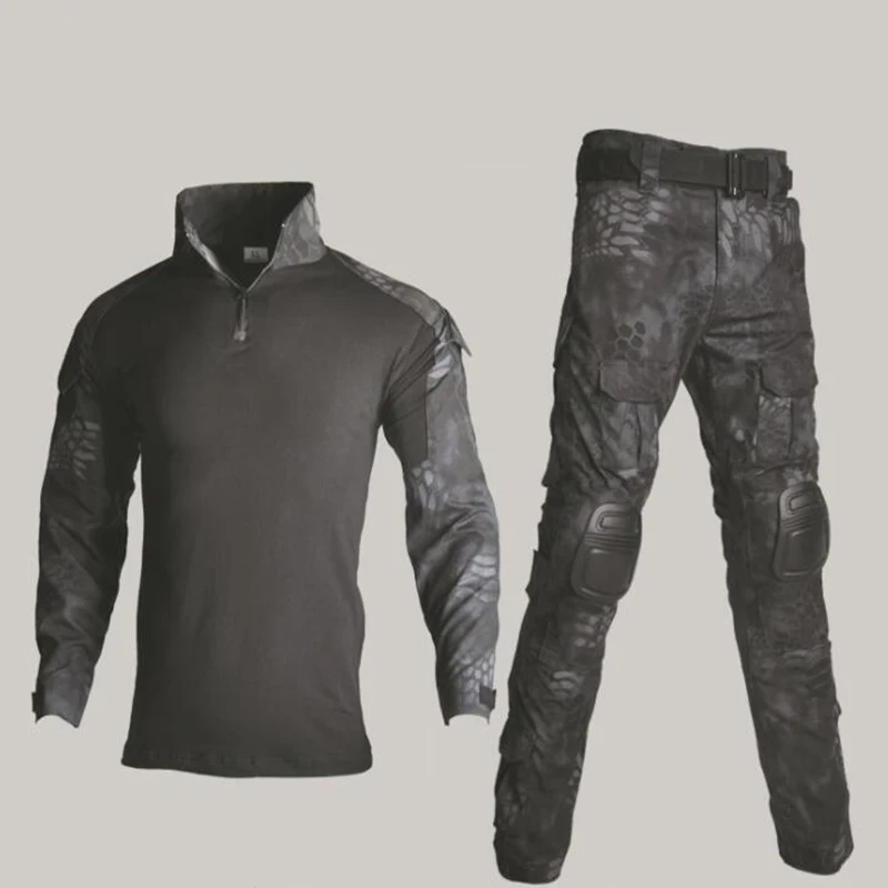 US Military Army Uniform Men Outdoor Airsoft Hunting Tactical Camouflage Clothing Ghille Suits With Detachable Elbow Knee Pads US Military Army Uniform Men Outdoor Airsoft Hunting Tactical Camouflage Clothing Ghille Suits With Detachable Elbow Knee Pads