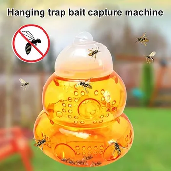 

Newly Wasp Hornet Trap Catcher Hanging Bait Killer for Bee Yellow Jackets Hornets Bees