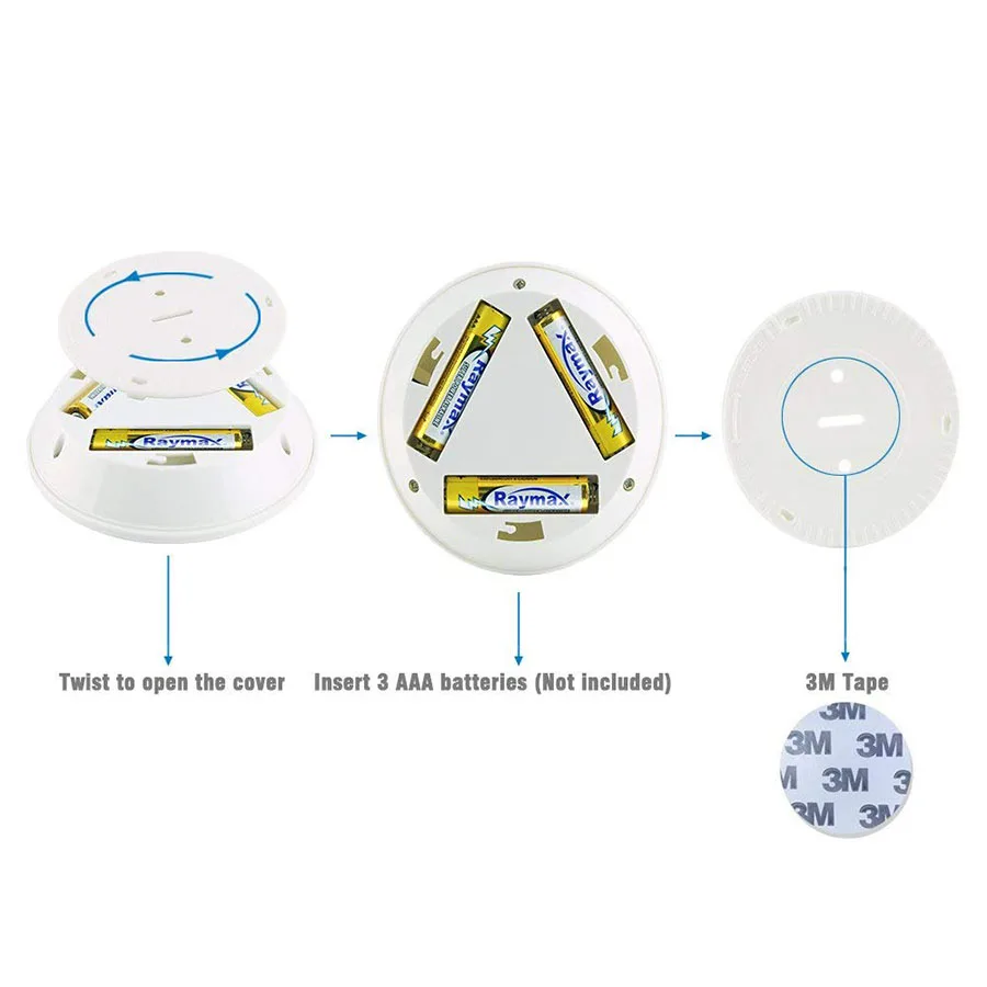 3 قطعة LED ضوء تحت الكابين COB LED الصولجان مصباح خزانة أضواء مع التحكم عن بعد ل خزانة الحمام بطارية تعمل عكس الضوء