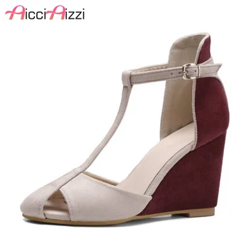 

ZALAVOR Elegant Women High Wedges Sandals Ankle Strap Hollow Out Wedges Sandals Summer Party Shoes Women Footwear Size 34-39