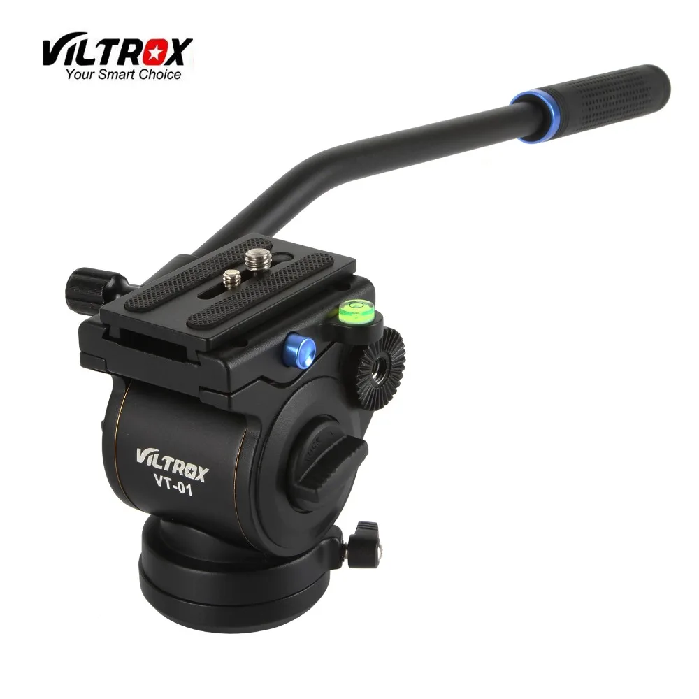 Viltrox VT 01 Aluminum Video Camera Fluid Hydraulic Panoramic Tripod Head for DSLR Camera Slider