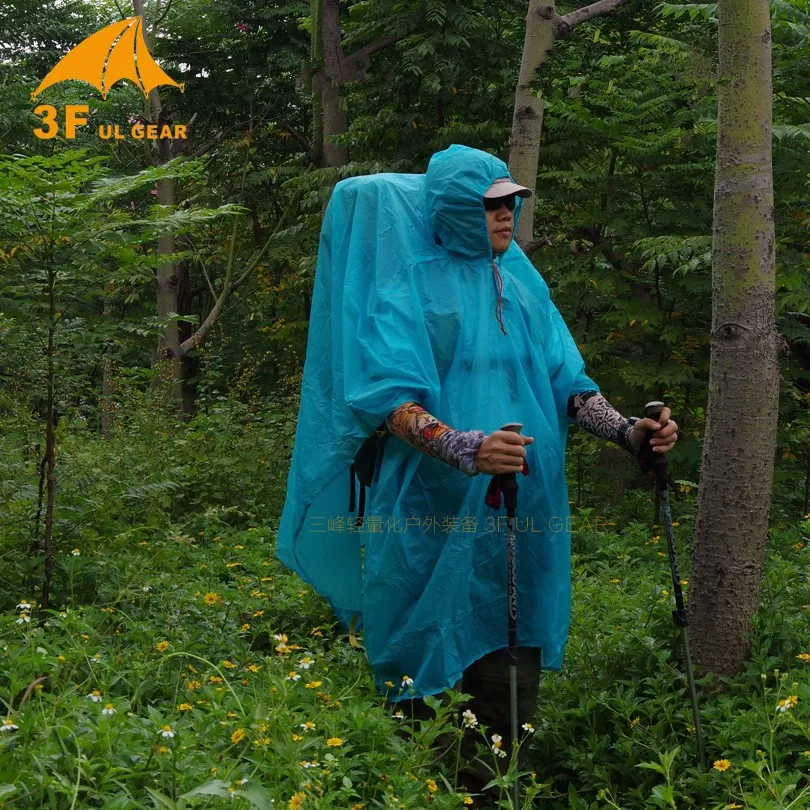 Capa de Chuva Acampamento ao ar Engrenagem Ultraleve Náilon Chuva Jaqueta Caminhadas Ciclismo Livre Mini Lona Multifuncional Sun Abrigo 3f ul 15d 18 3f ul engrenagem ultraleve 15d náilon chuva