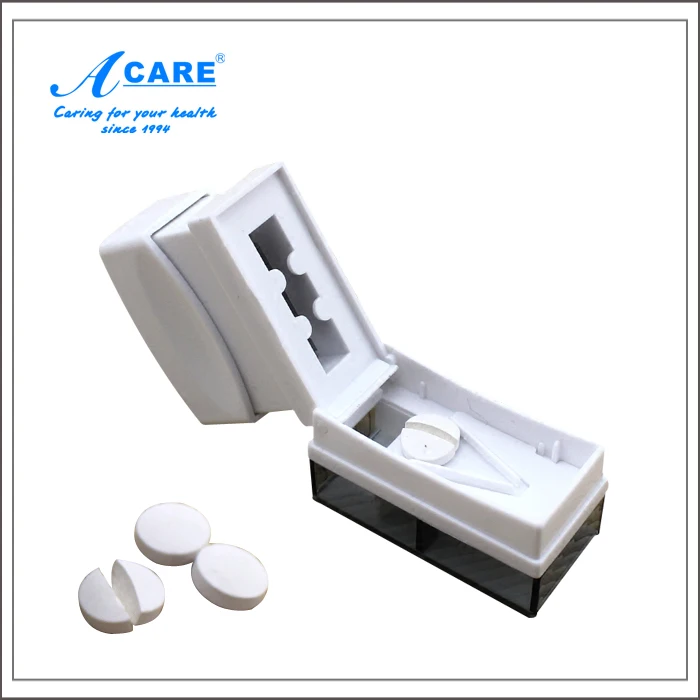 Professional Pill Splitter Case Pill Cutter Box Pill Storage Container