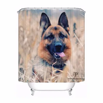 

Custom German Shepherd Dog Waterproof Shower Curtain Home Bath Bathroom s Hooks Polyester Fabric Multi Sizes#180421-Sina-08