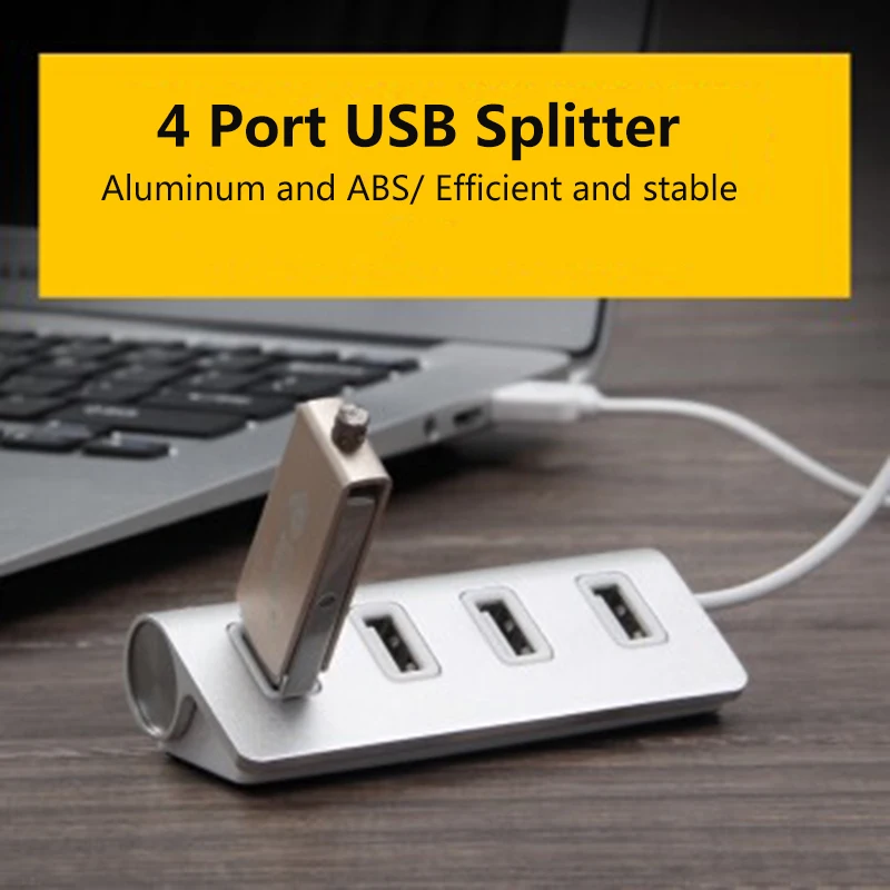 High Speed 4 Ports USB 2.0 Hub USB Port Portable OTG Hub USB Splitter for Apple MacBook Air Laptop PC Tablet 50cm