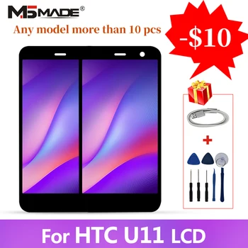 

AAA Quality For HTC U11 LCD Touch Screen Digitizer Display Replacement Assembly Parts U-3W U-1W U-3U With Frame 100% Tested